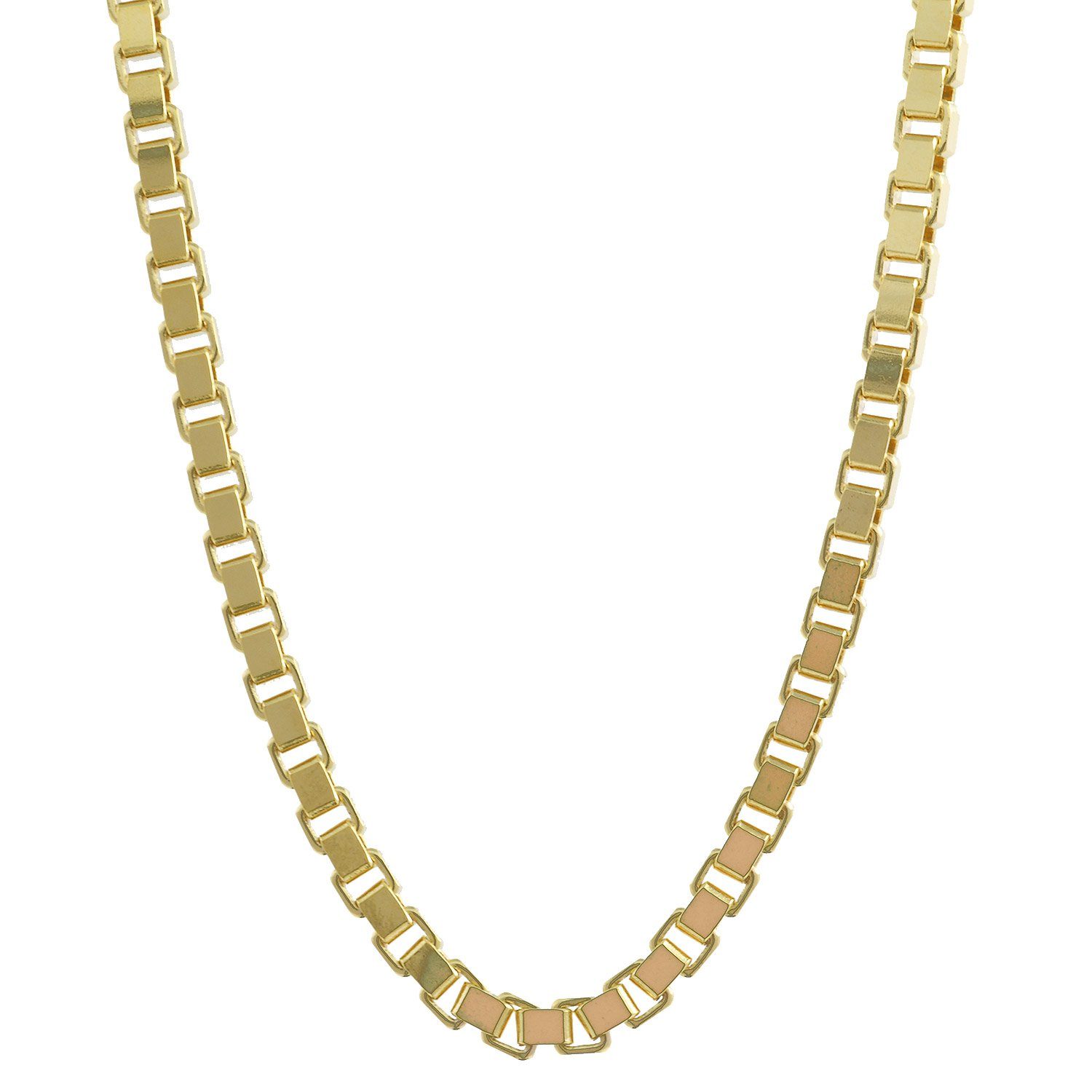 HOPLO Goldkette Goldkette Venezianerkette Halskette 1,8 mm - 55 cm 585-14 Karat Gold, Made in Germany
