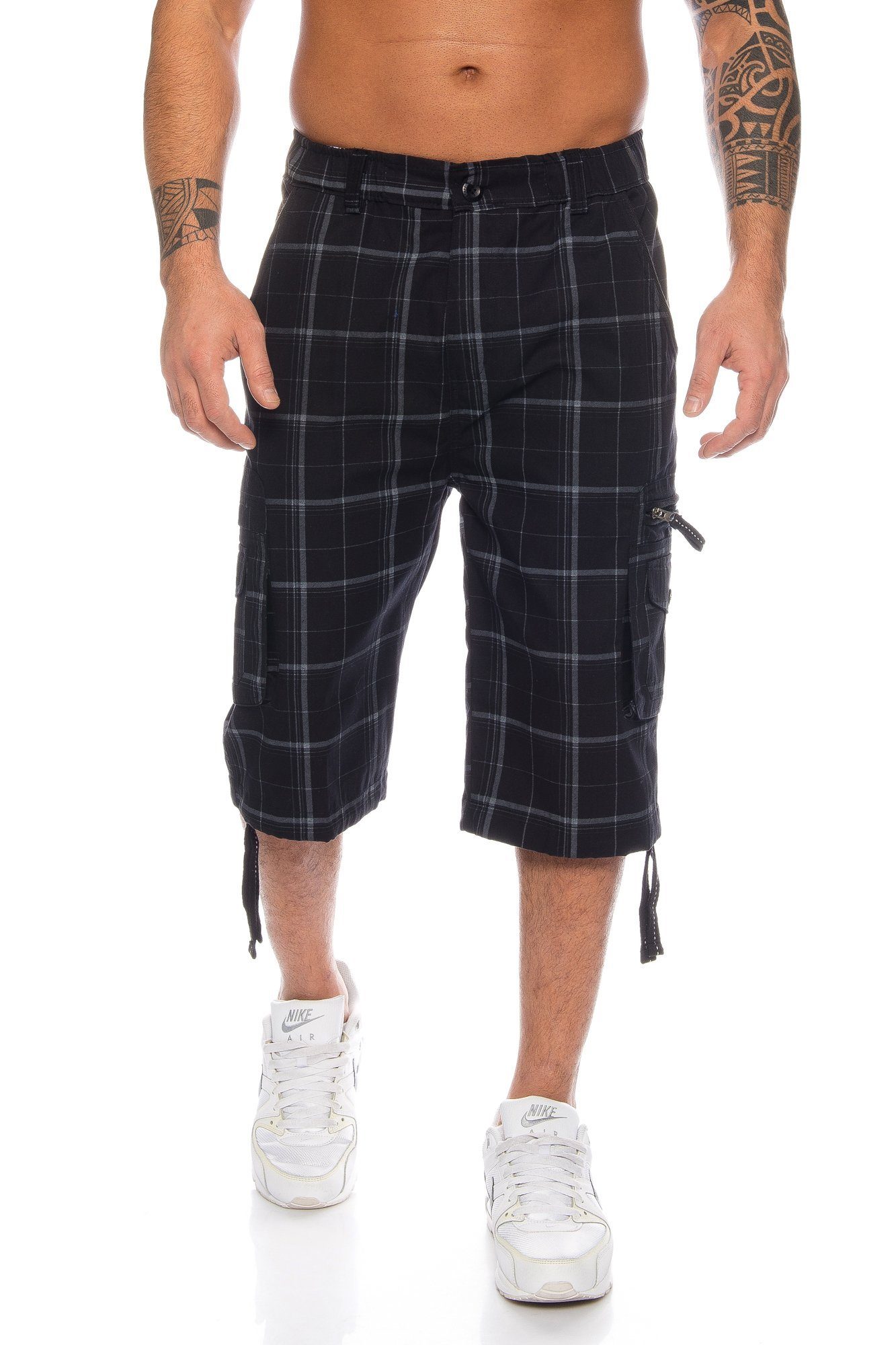 Kendindza Collection Cargoshorts 3/4 Bermuda Шорти Herren, Kurze Hose Herren, Cargobermuda Taschen, Kopf und Reisverschluss, Taschen