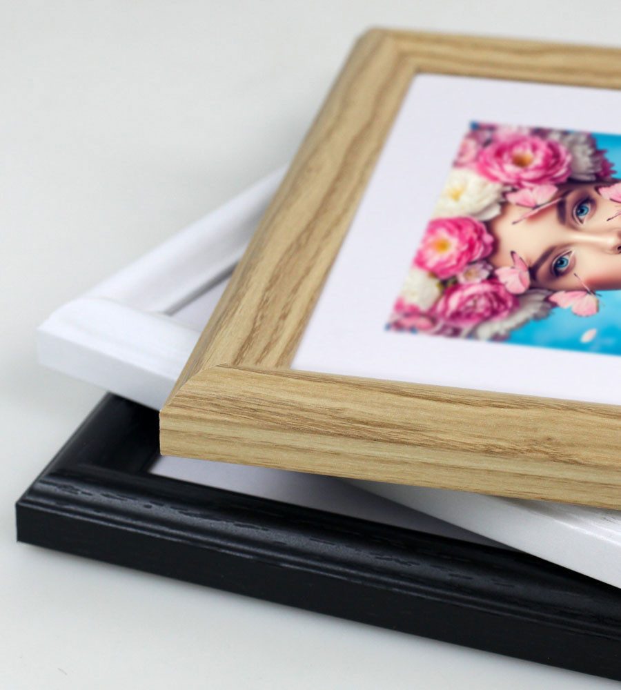 IDEAL TREND Bilderrahmen 3er 5er Set Holzrahmen mit Kunststoffglas Bilderrahmen MDF Rahmen Coll, für 5 Bilder (5 St), MDF Bilderrahmen mit Papiereinleger und Kunststoffglas