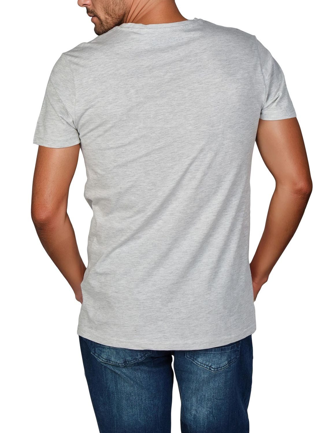 riverso T-Shirt Herren Fotoprintshirt RIVLukas Regular Fit (1-tlg) Kurzarm Tee Shirt mit Rundhalsausschnitt aus 100% Baumwolle