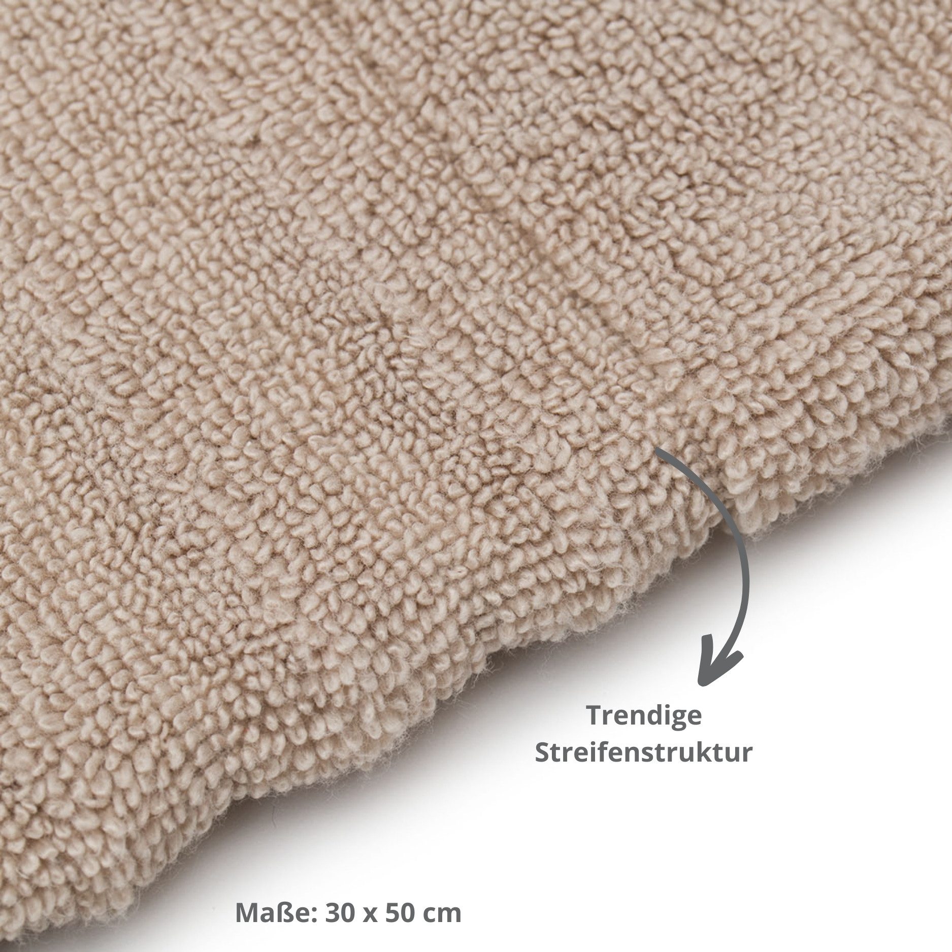 liebling Gästehandtuch Luxus Bio Baumwolle, formstabil, weich, voluminös, mit praktischee Schlaufe zum Aufhängen