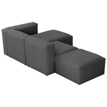 58 aufm Kessel Sofa Sofa 2-Sitzer mit Ottomane rechts + Hocker Kaleigh, Sparpreis inkl. Kostenlosem Versand 1 Teile, hochwertig verarbeitet,bequemer Sitz