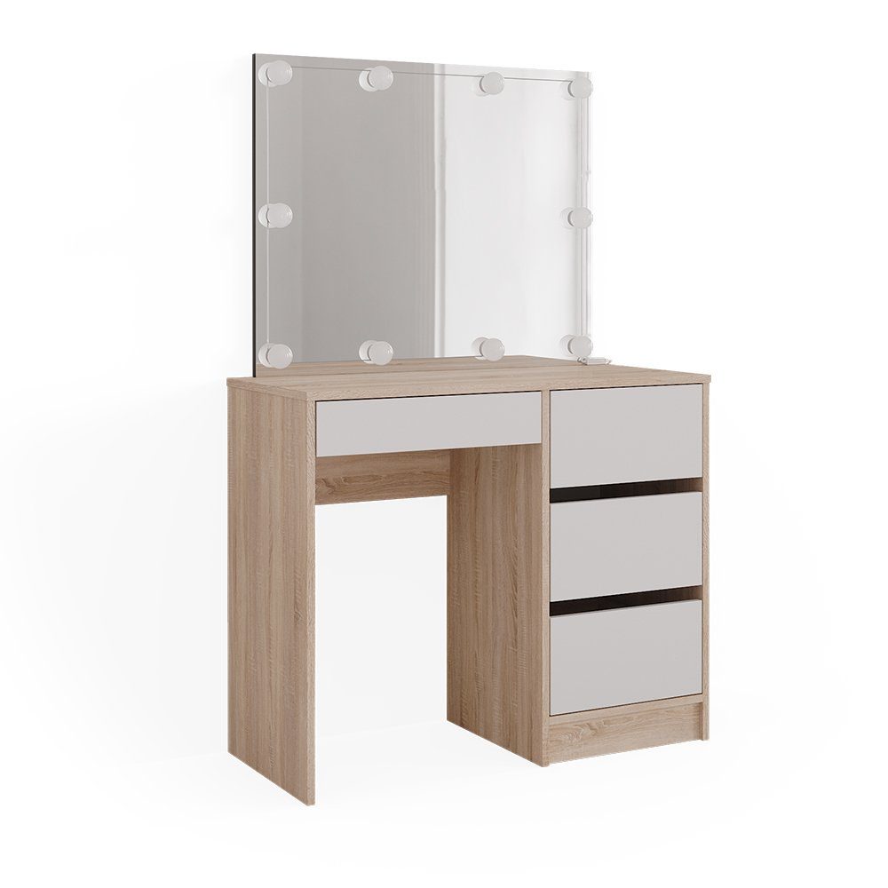 Vicco Schminktisch Sherry, Sonoma/Weiß, 90 cm günstig online kaufen