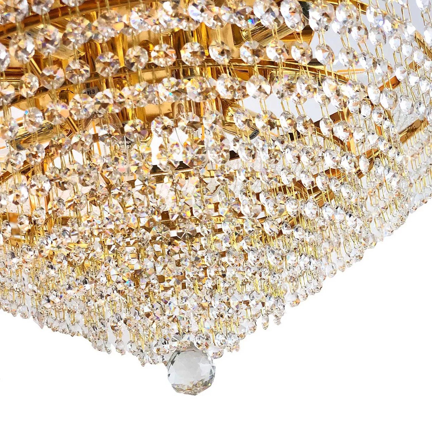 PGA-Lights Deckenleuchte Kristall Deckenleuchte Granada Gold Kristallen Ø60cm aus gefertigt