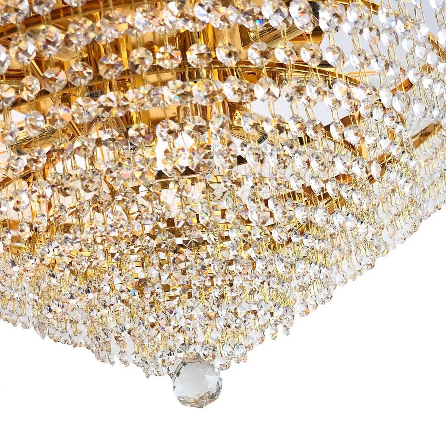 PGA-Lights Deckenleuchte Kristall Deckenleuchte Granada Gold günstig online kaufen