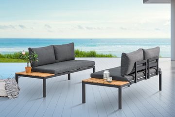 riess-ambiente Sitzgruppe ORLANDO LOUNGE 240cm anthrazit / grau, (Einzelartikel, 1-tlg), Garten · wetterfest · Aluminium · Outdoor-Lounge · modulares Design