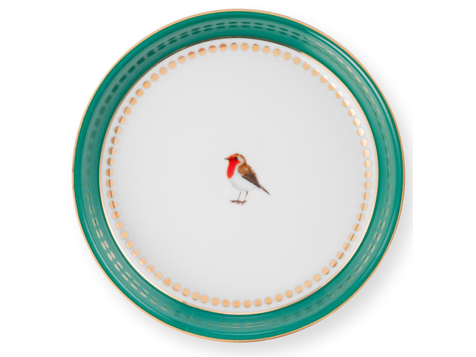 PiP Studio Schale Love Birds Emerald Teebeutelablage 9cm, Porzellan, (Teebeutelablagen)