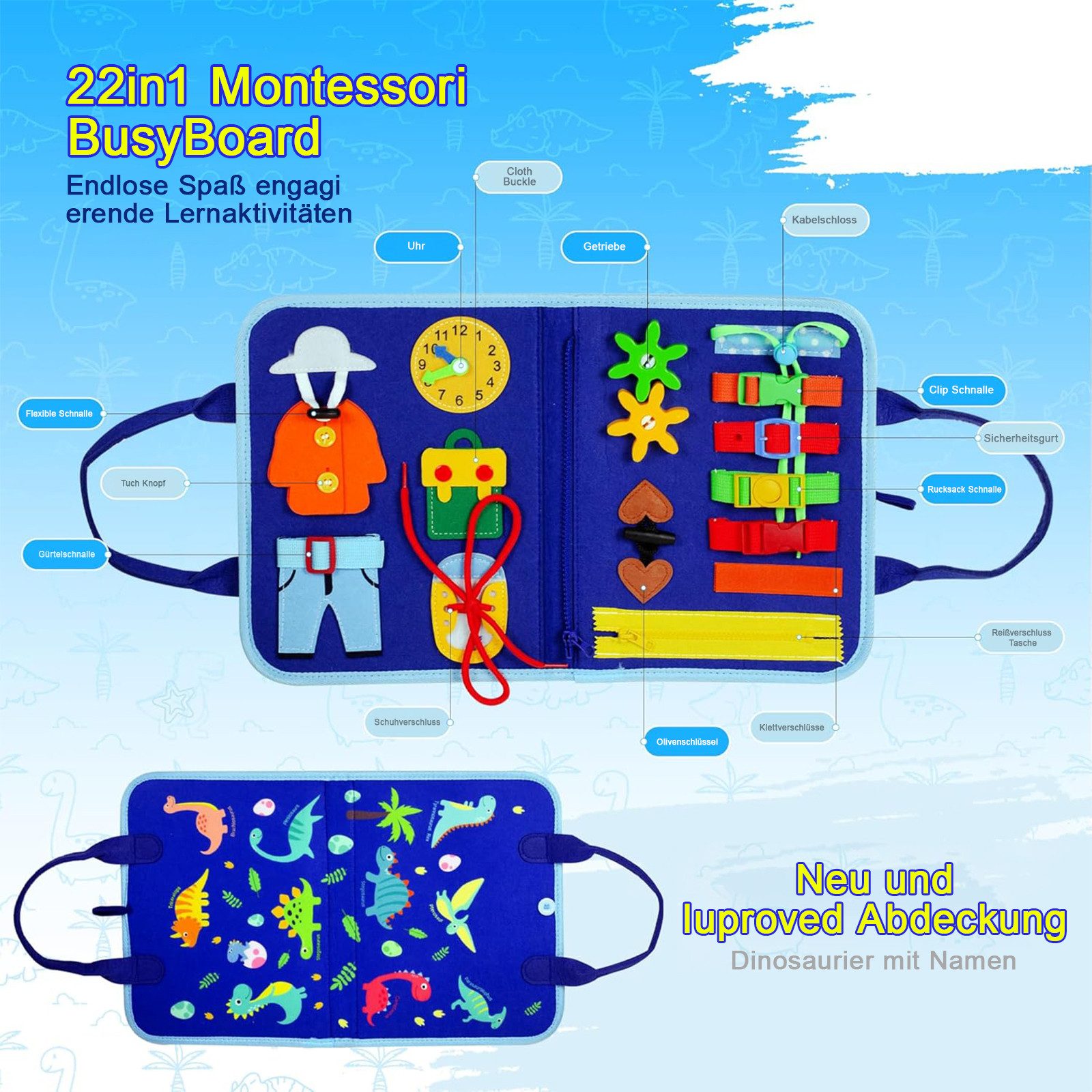 MODFU Lernspielzeug Montessori Busy Board Baby günstig online kaufen