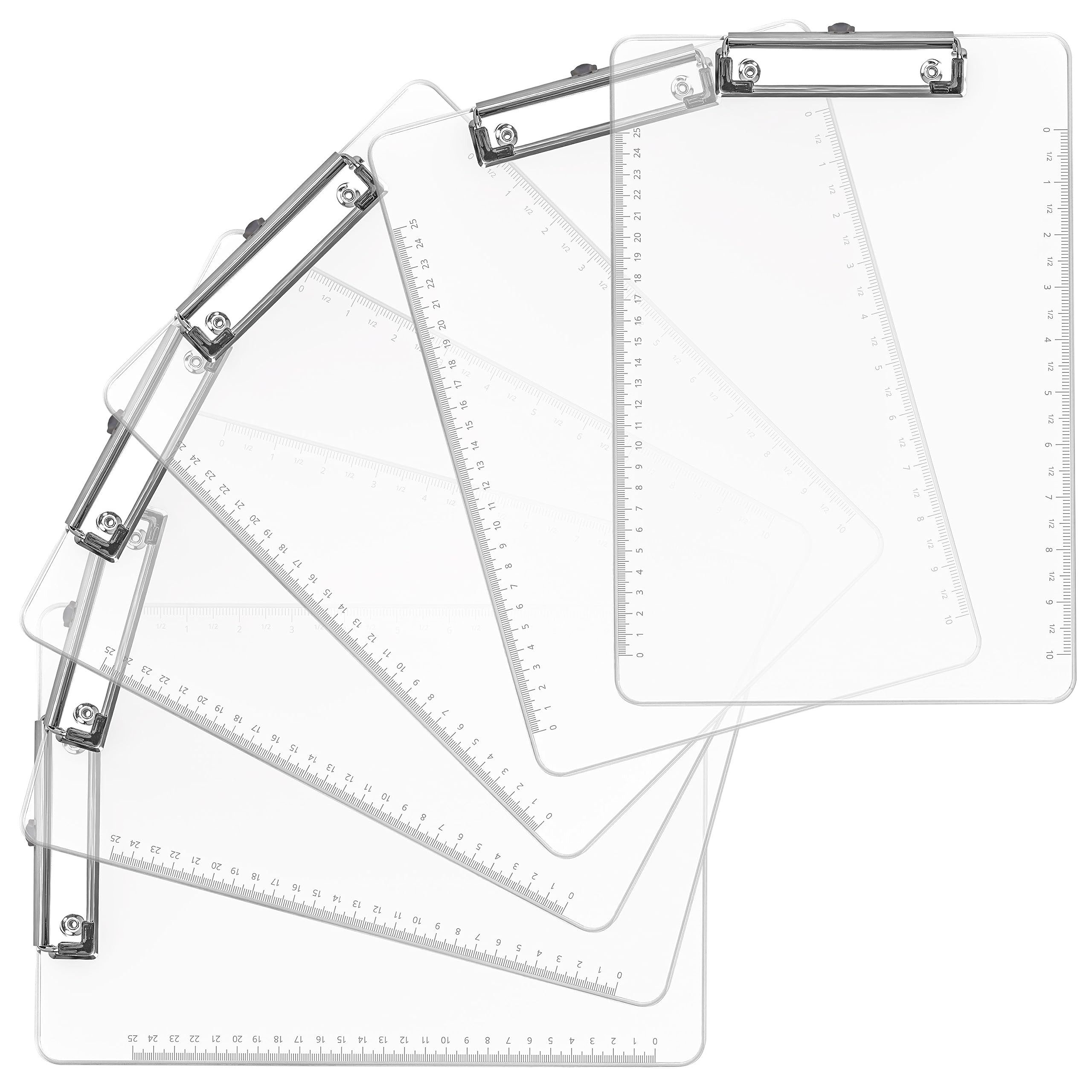 Organisationsmappe Belle Vous 6er-Pack A4 Klemmbrett aus durchsichtigem Kunststoff - DIN