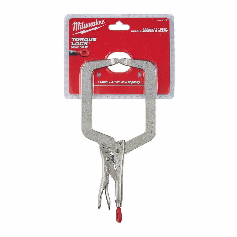 Milwaukee Zwinge MILWAUKEE Zwinge C-Typ 9" Torque Lock verchromt