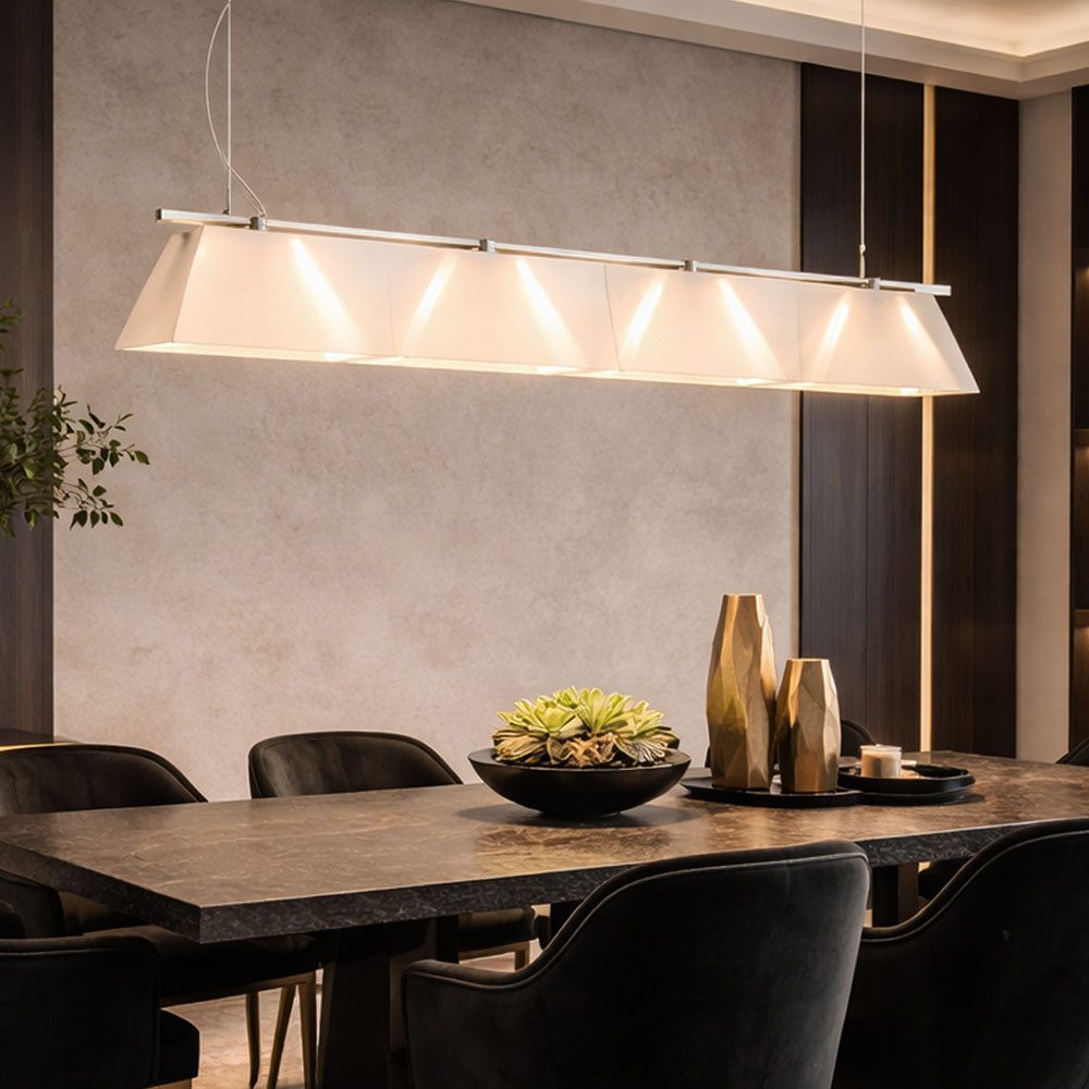 etc-shop Hängeleuchte, Leuchtmittel nicht inklusive, Hängeleuchte Esstischlampe Pendellampe Glas Wohnzimmerleuchte H 110 cm
