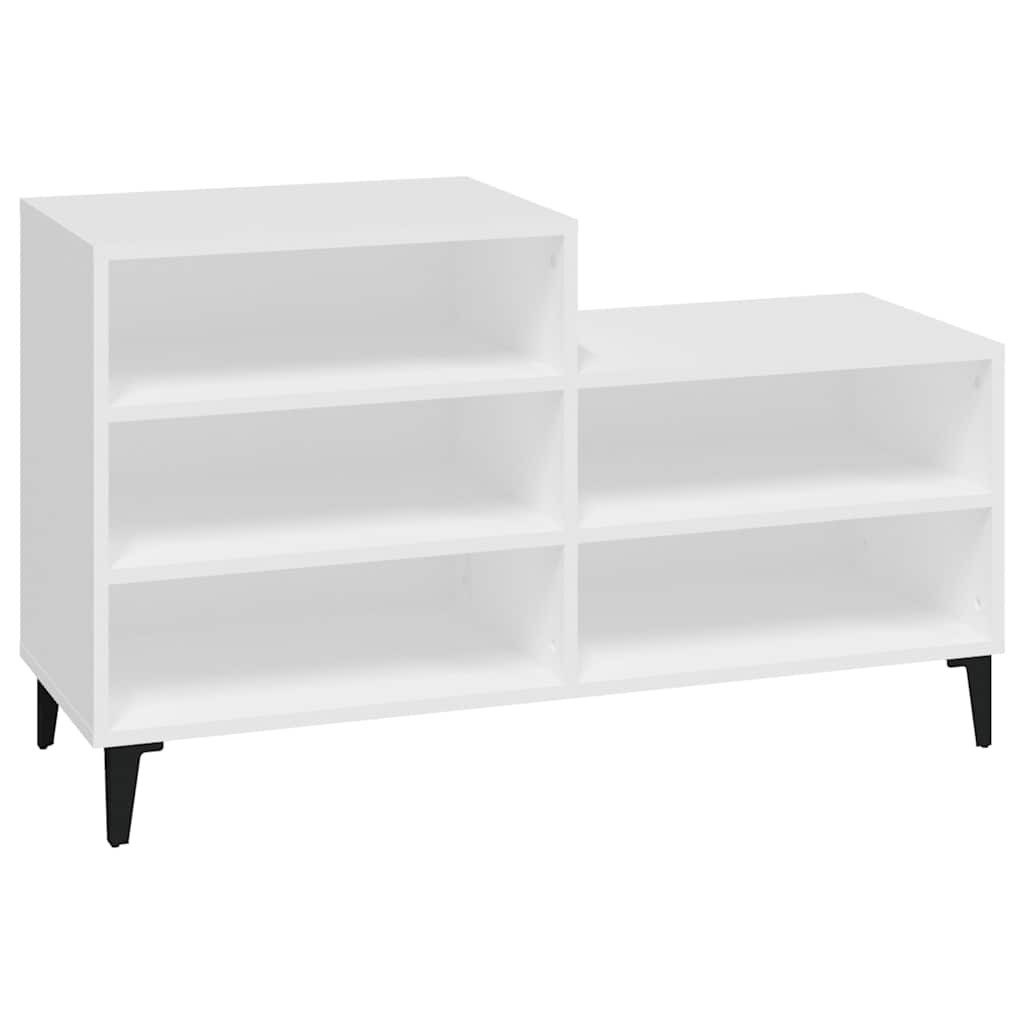 Schuhregal Schuhregal Weiß 102x36x60 cm Holzwerkstoff