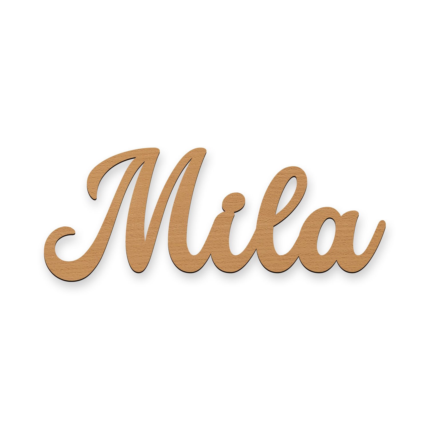 Namofactur Wanddekoobjekt Name Mila Holz Schild Buchstaben Namensschild I MDF Holz