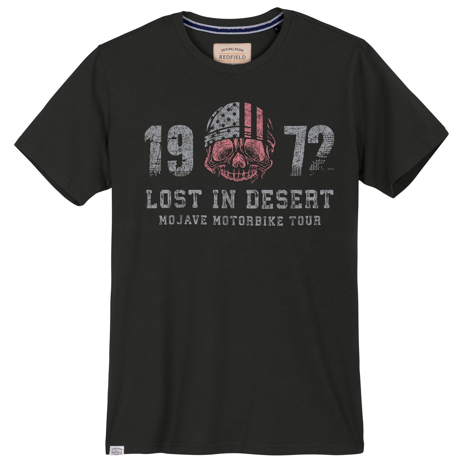 redfield Print-Shirt Redfield XXL T-Shirt Frontprint Skull Rider schwarz