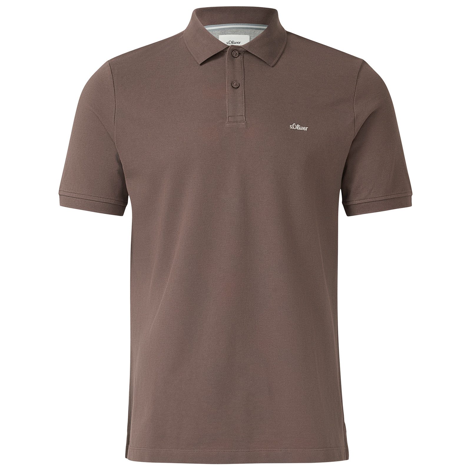 s.Oliver Poloshirt s.Oliver Übergrößen Basic-Poloshirt braun