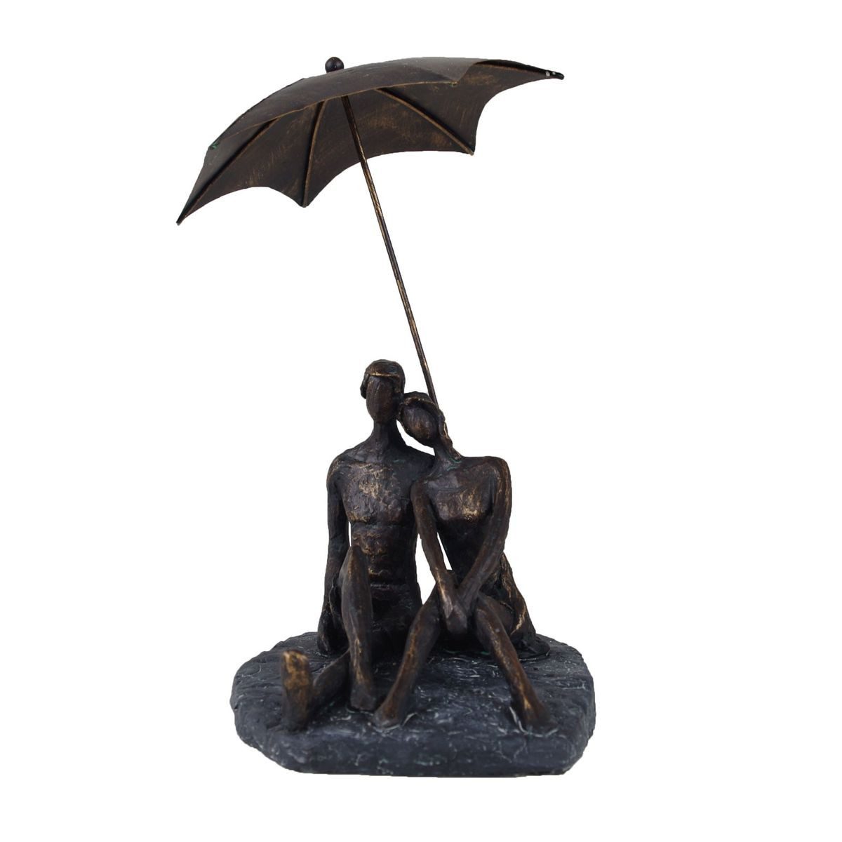 Casablanca Dekofigur Polystone Figur Deko ca. 31x17cm Skulptur bronze Rendezvous Dekofigur, hochwertige Ausführung
