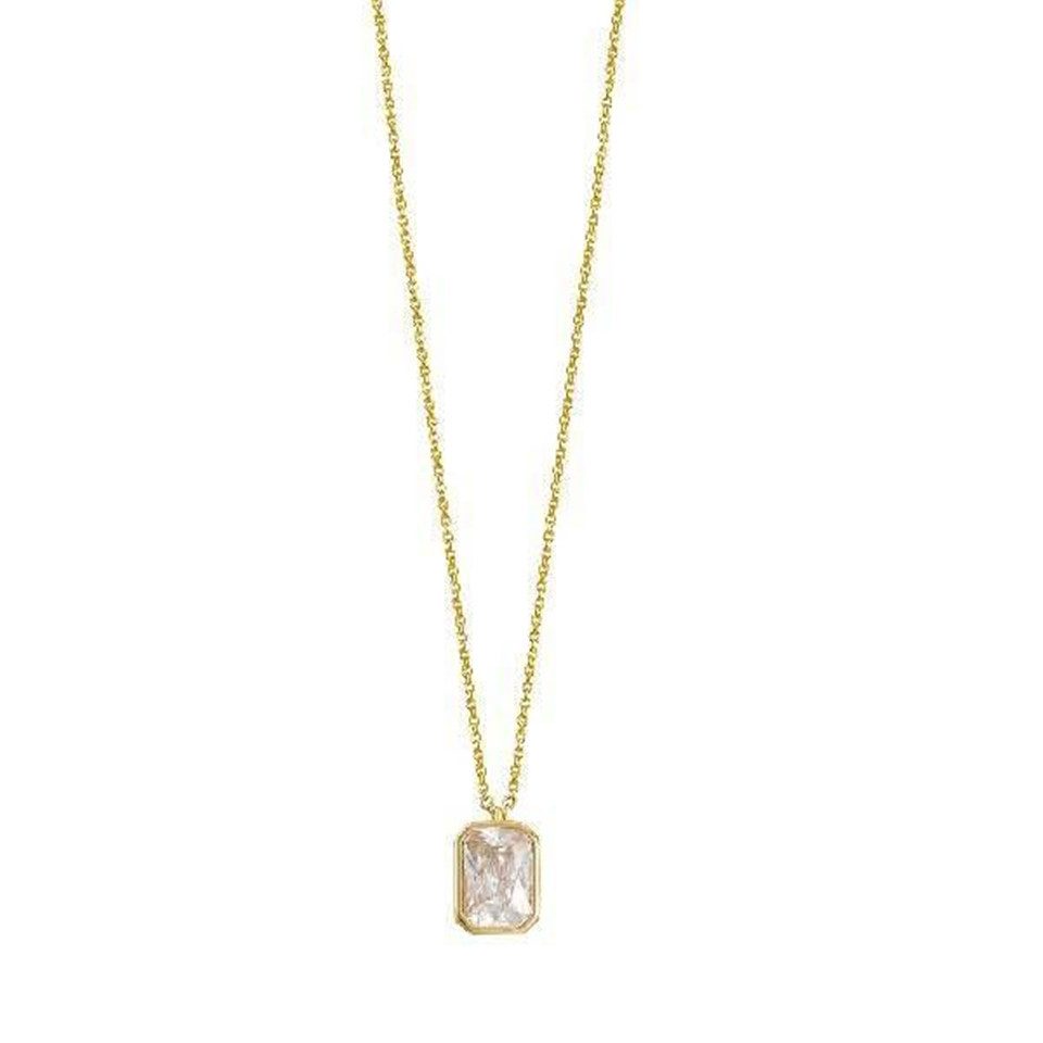 XENOX Kette mit Anhänger XENOX Kette mit Anhänger Damen "Silver Circle" Silber Goldfarbend
