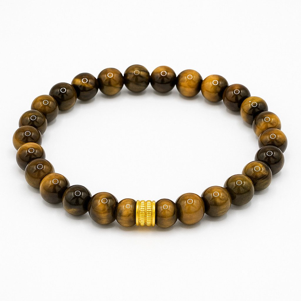 M-Punkt24 Armband Armbänder (Tigerauge, Echt Silber, Klasse A, 6mm, 50mm Du günstig online kaufen