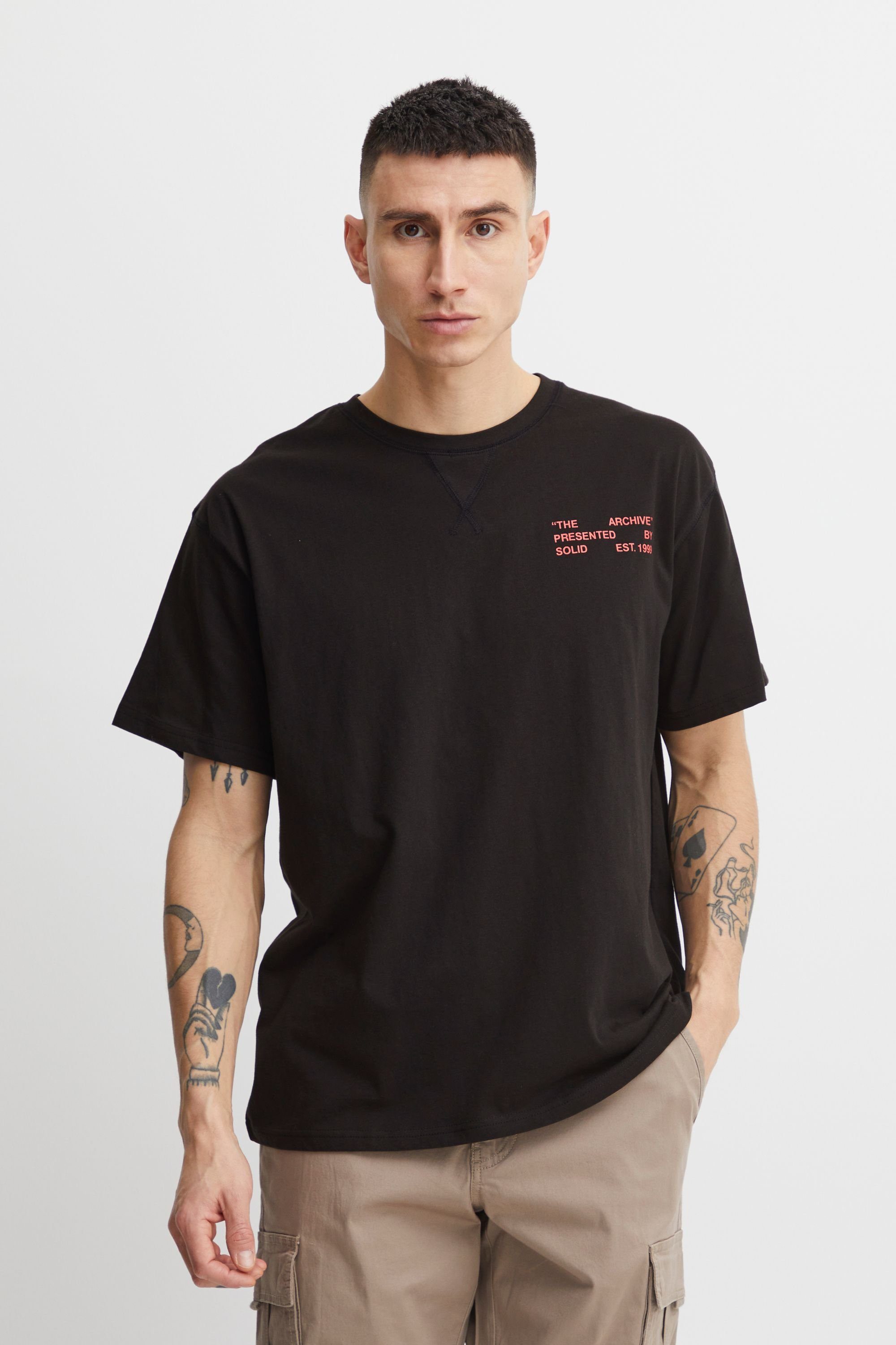 !Solid T-Shirt SDElam - 21107521 True Black (194008)