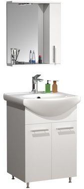 VCM Waschtisch 3tlg Waschplatz Waschtisch Spiegelschrank Lisalo M
