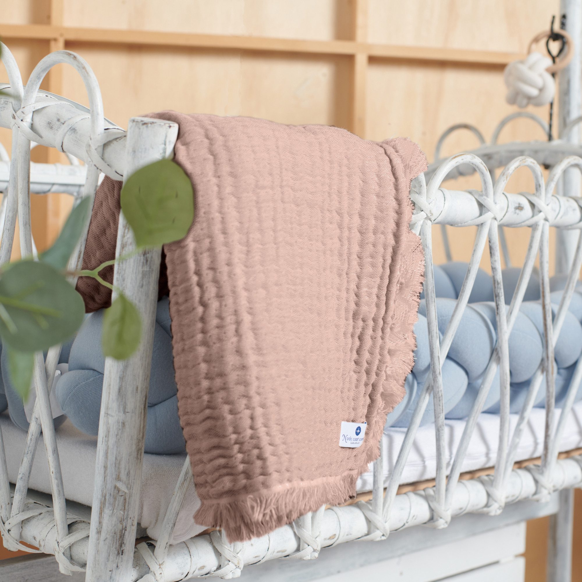 Nordic Coast Company Neugeborenen-Geschenkset Geschenk Set zur Geburt, Puckdecke, Musselindecke, Babydecke Spucktuch Baby-Set Erstausstattung Geburt Babyausstattung- bessere Windeltorte