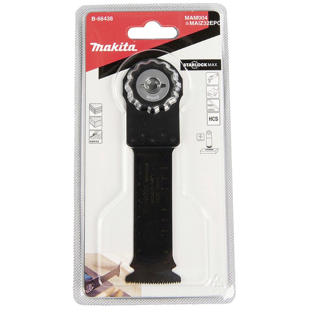 Thumbnail - Makita Elektro-Multifunktionswerkzeug Makita B-66438 HCS Tauchsägeblatt 32 mm 1 St.