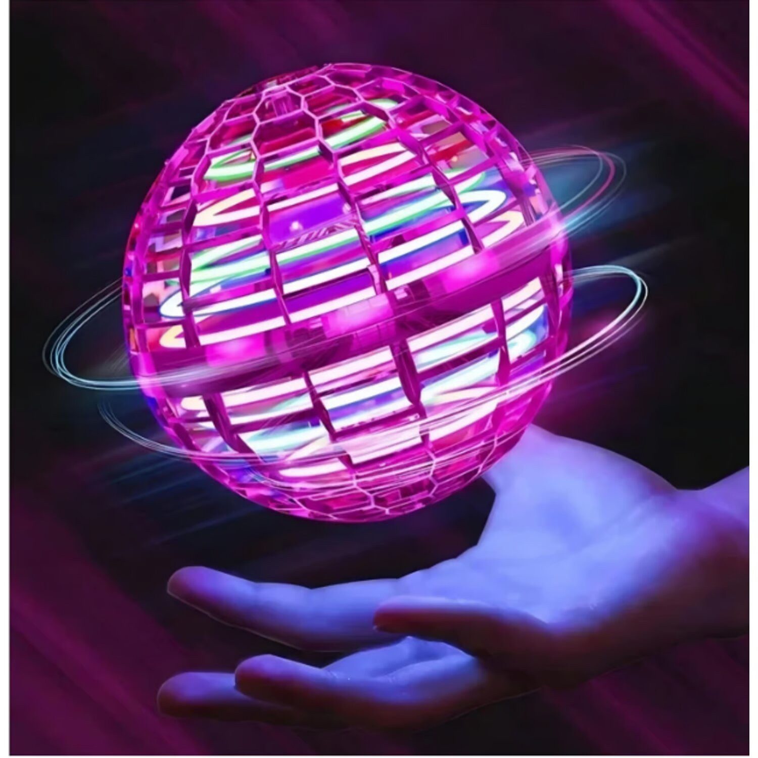 Fliegender Ball - Wiederaufladbare RGB-Lichter Schwebeball Kinder Spielzeug-Drohne
