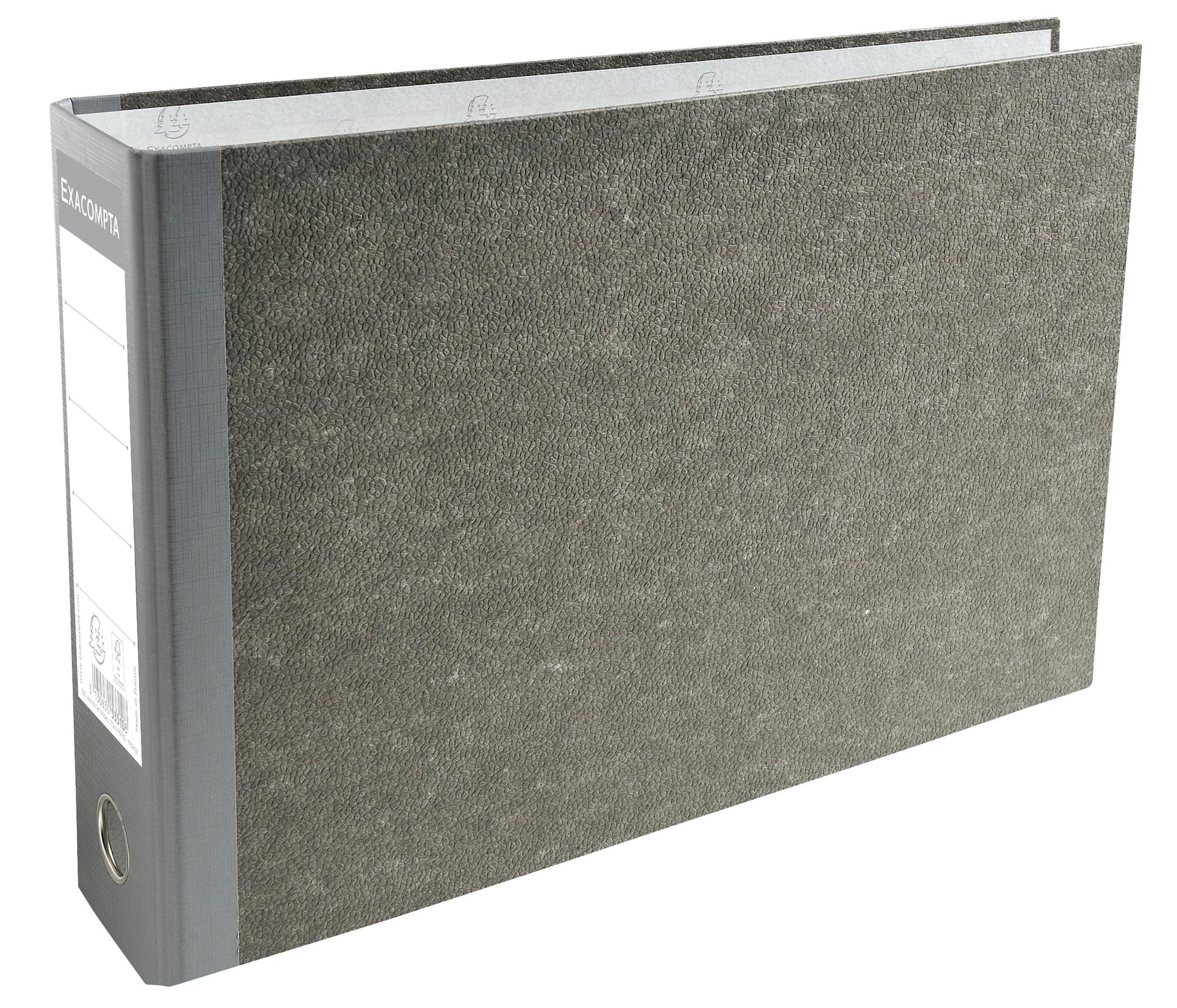 EXACOMPTA Aktenordner 10x Ordner Wolkenmarmor 2Ring 70mm Rücken A4 grau 53310E, Ringbuch/Ordner