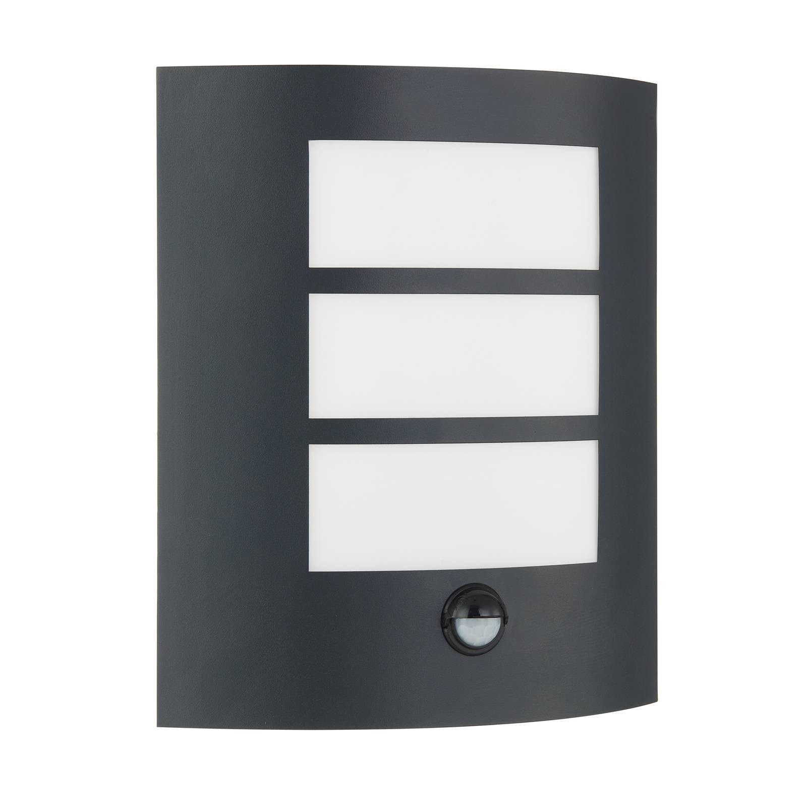 Lindby Außen-Wandleuchte Vimal, Metall, Schwarz IP44mit Bewegungsmelder, 1 x 15 W LED
