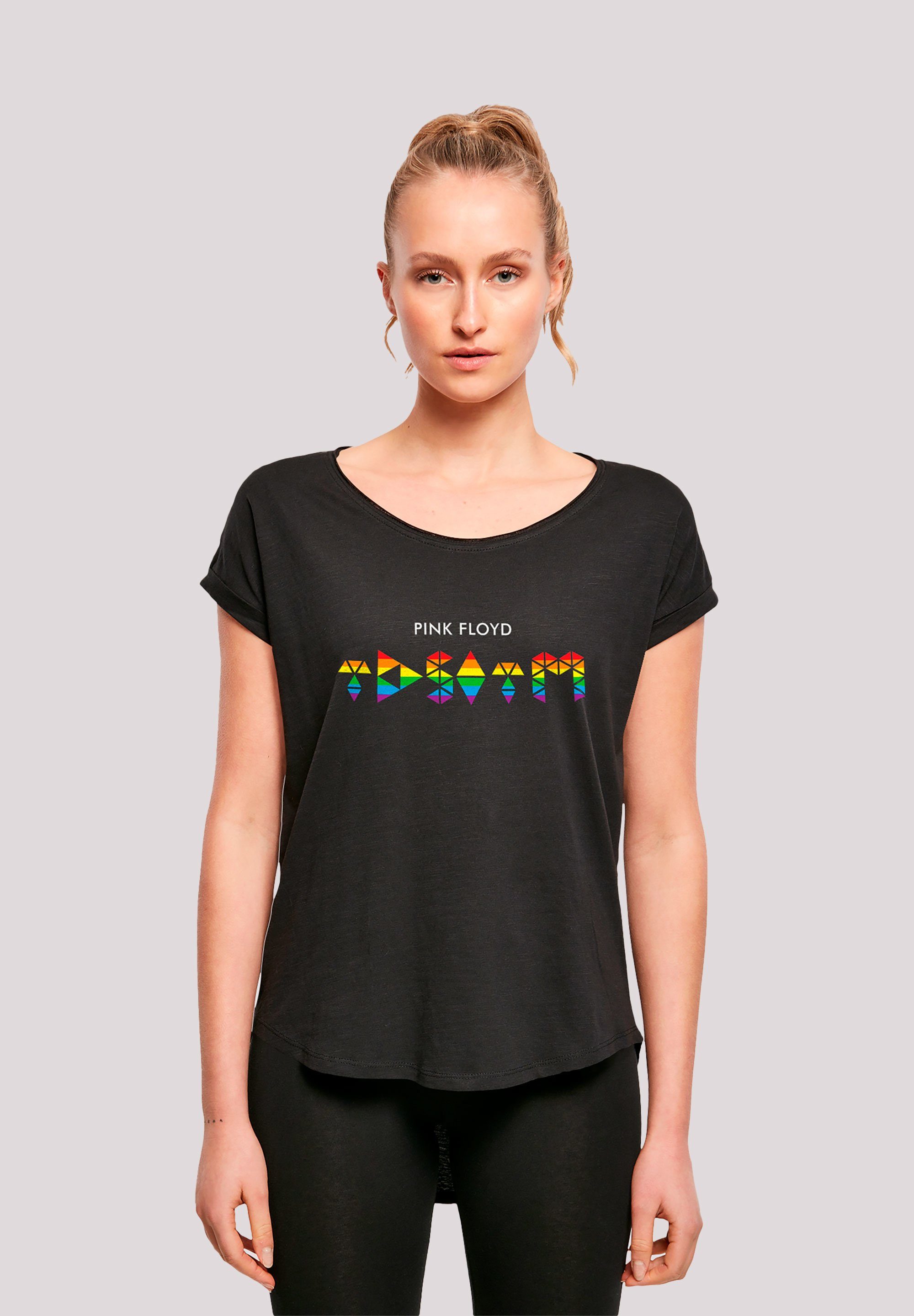 Damen Shirts F4NT4STIC T-Shirt Pink Floyd TDSOTM Rainbow - Premium Rock Metal Musik Band Fan Merch