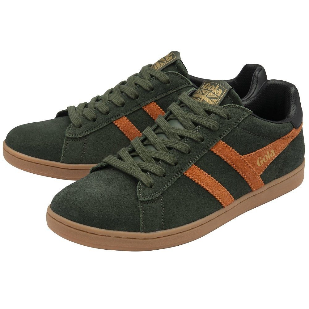 Gola Equipe II Suede-Leder 2025 khakigrün/orange/schwarz Herren Sneaker günstig online kaufen