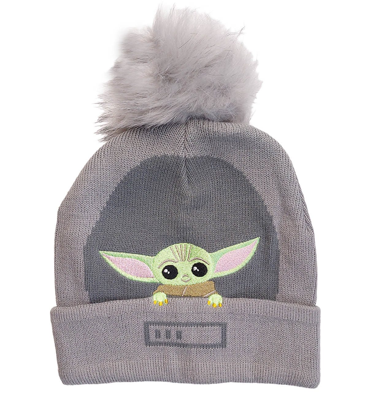 Star Wars Bommelmütze The Mandalorian Grogu In The Crib Pom Beanie Bommelmütze