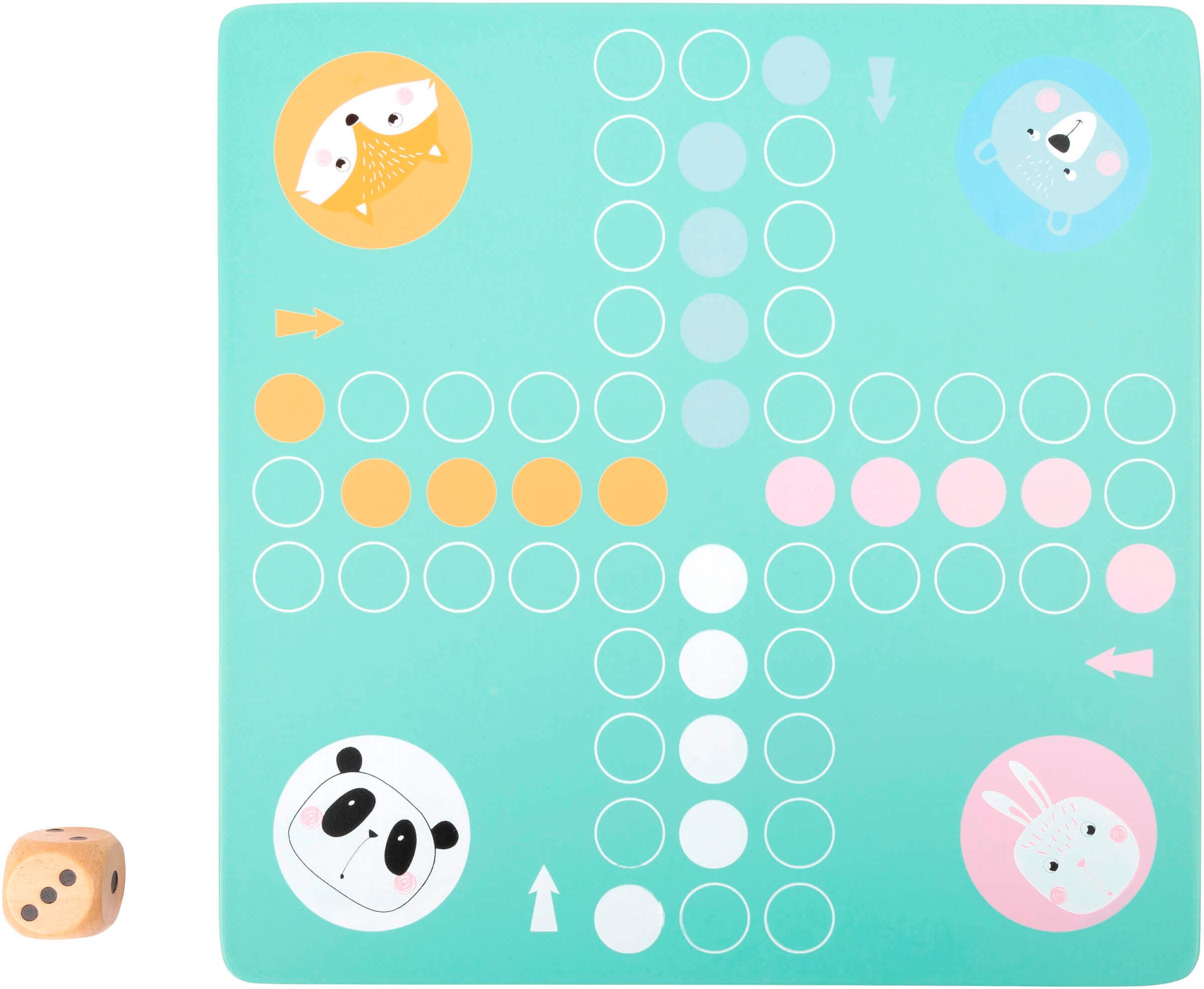 Small Foot Spiel Ludo, Pastell, Gesellschaftsspiel