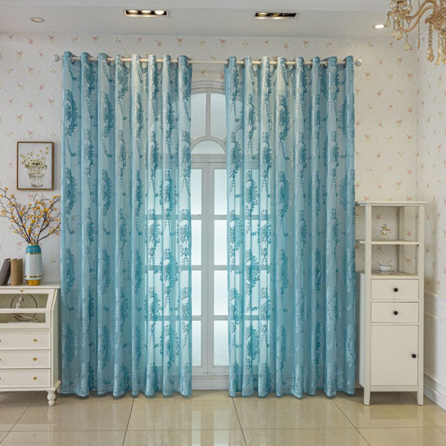 BYSURE Vorhang (2 St), 1 Paar Luxuriöse Europäische Durchsichtige Vorhänge, günstig online kaufen