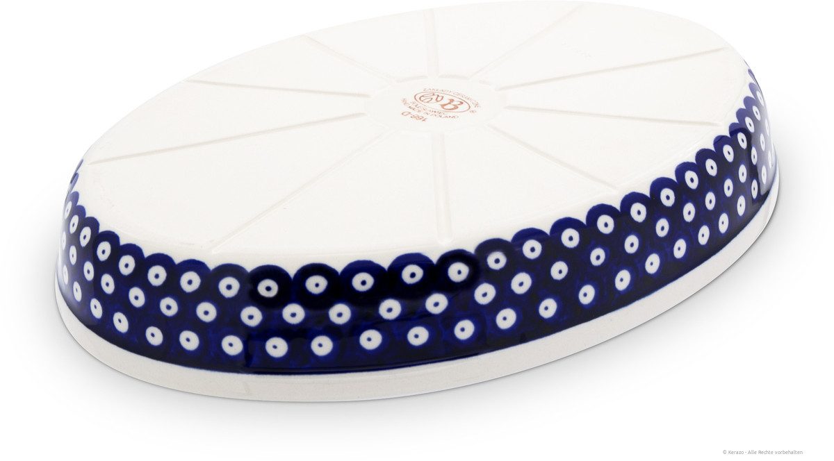 Bunzlauer Keramik Auflaufform Original Bunzlauer Keramik 2,3L Auflaufform oval 35x27x6,5cm Dekor 42, Keramik