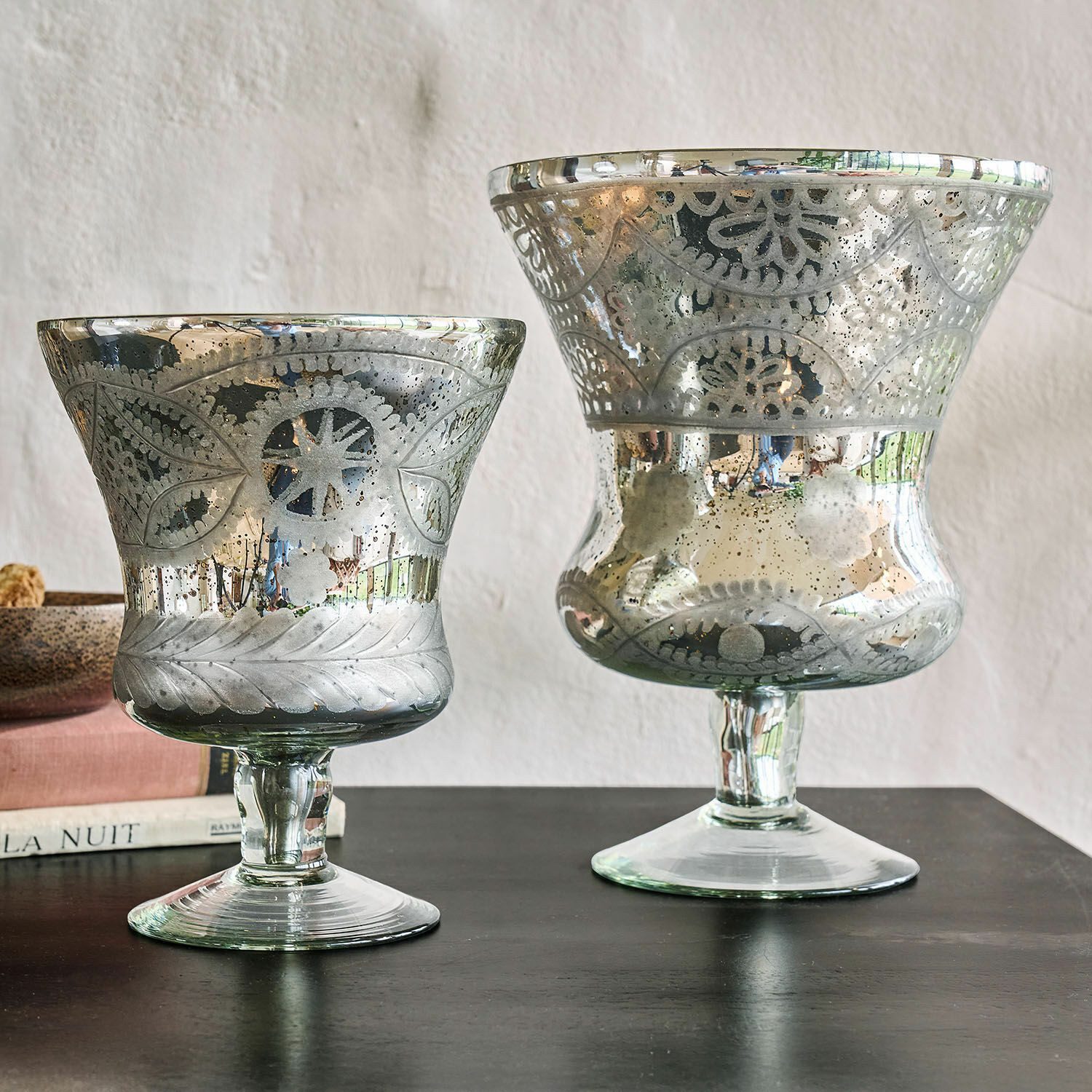 Mirabeau Windlicht Windlicht 2er Set Zorayne silber/klar (2er Set, 2er Set)