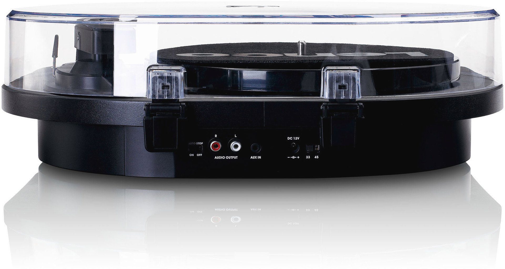 (Riemenantrieb) Schwarz int. LS-40BK Lenco Plattenspieler Lautsprechern mit Plattenspieler