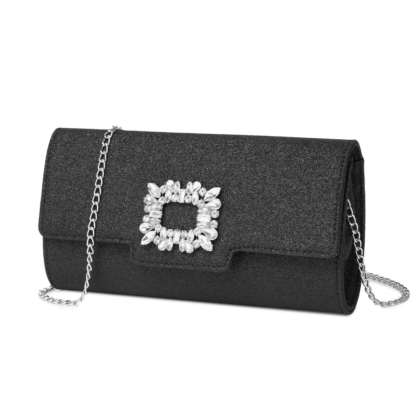 Miss Lulu Clutch Damen, Elegante Abendtasche mit Kette