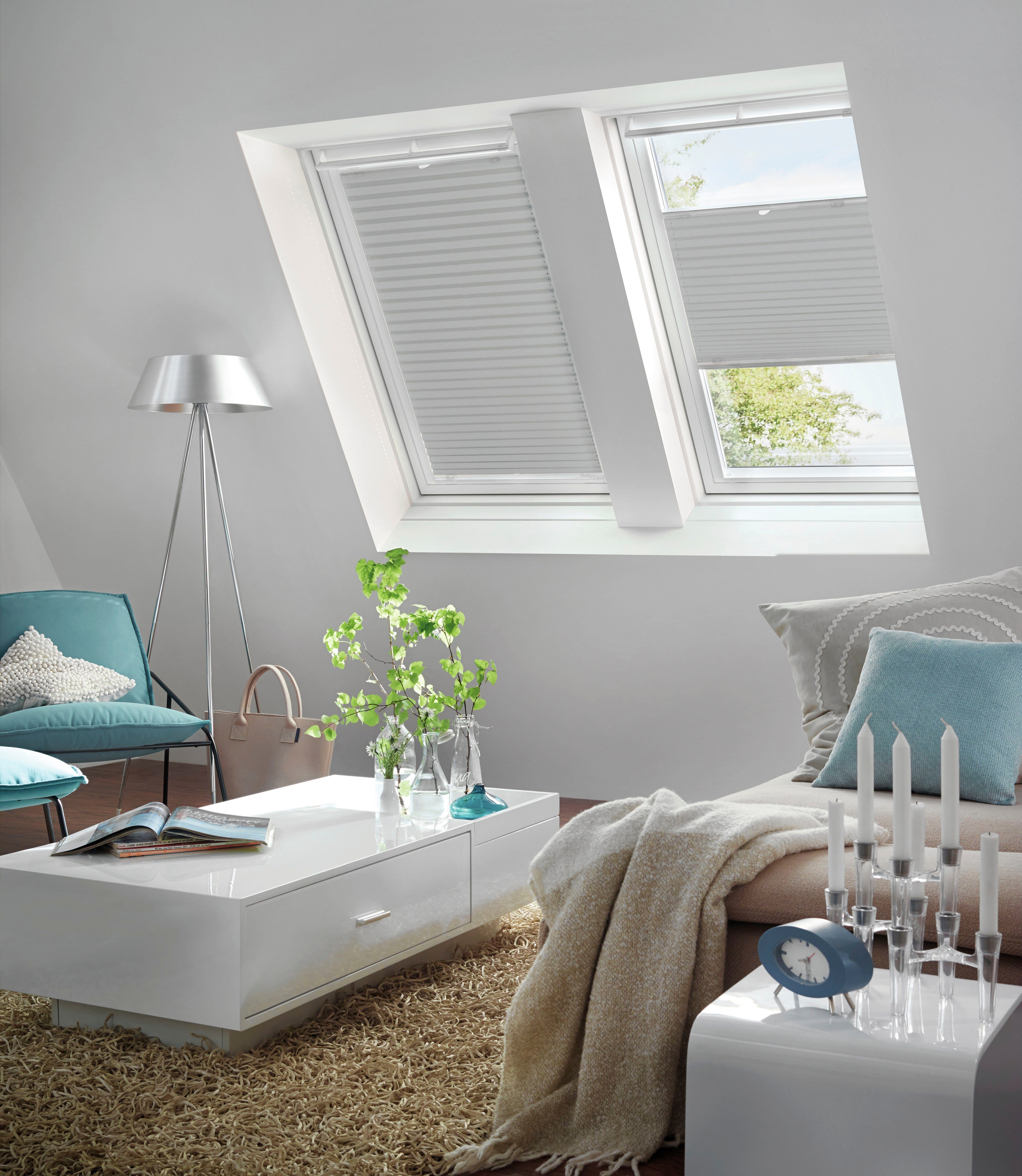 GARDINIA Dachfensterplissee, blickdicht, ohne Bohren, Saugnäpfe, günstig online kaufen