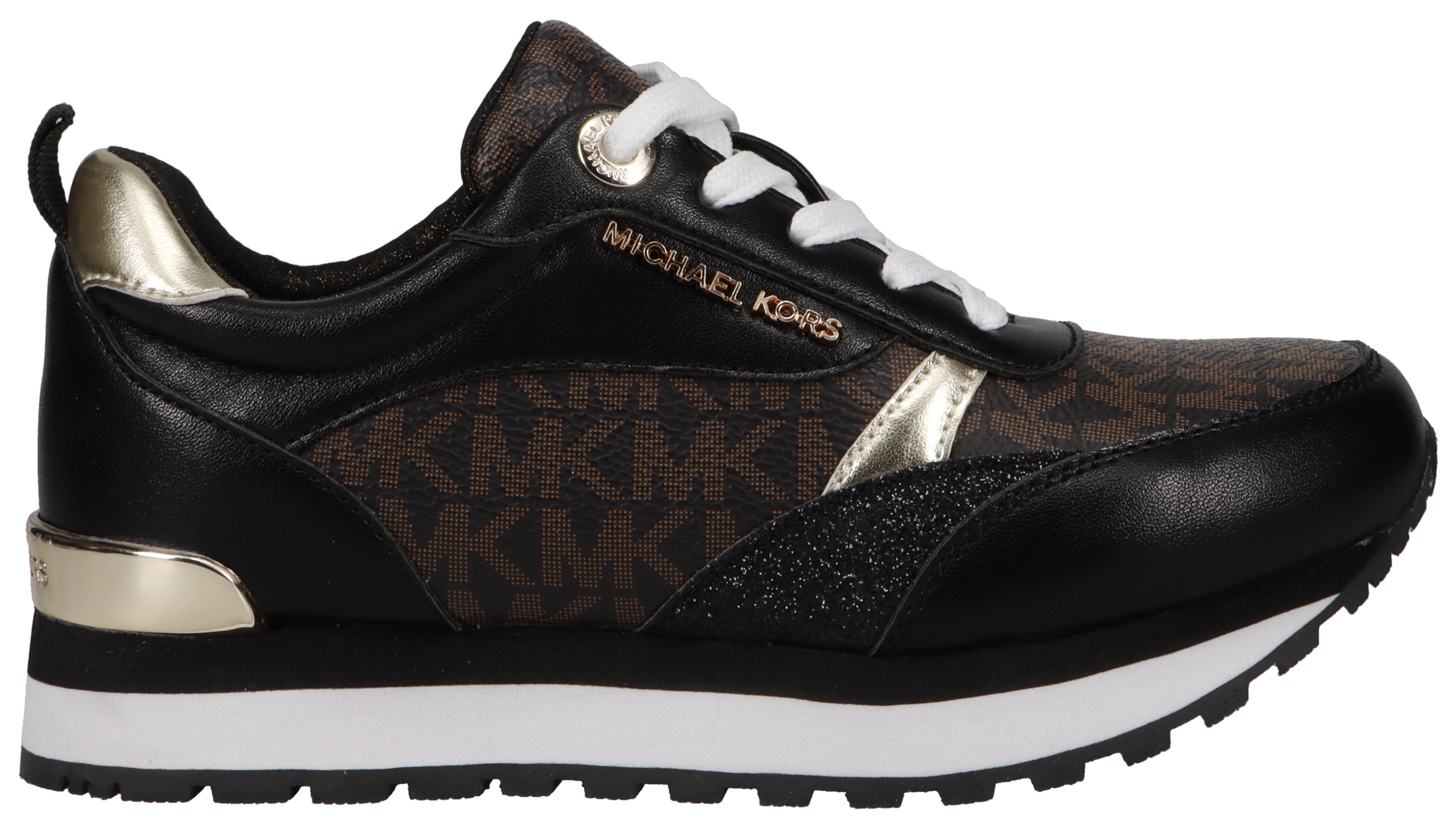 MICHAEL KORS KIDS BILLIE DORIAN Sneaker mit goldfarbenen Details, Freizeitschuh, Halbschuh, Schnürschuh