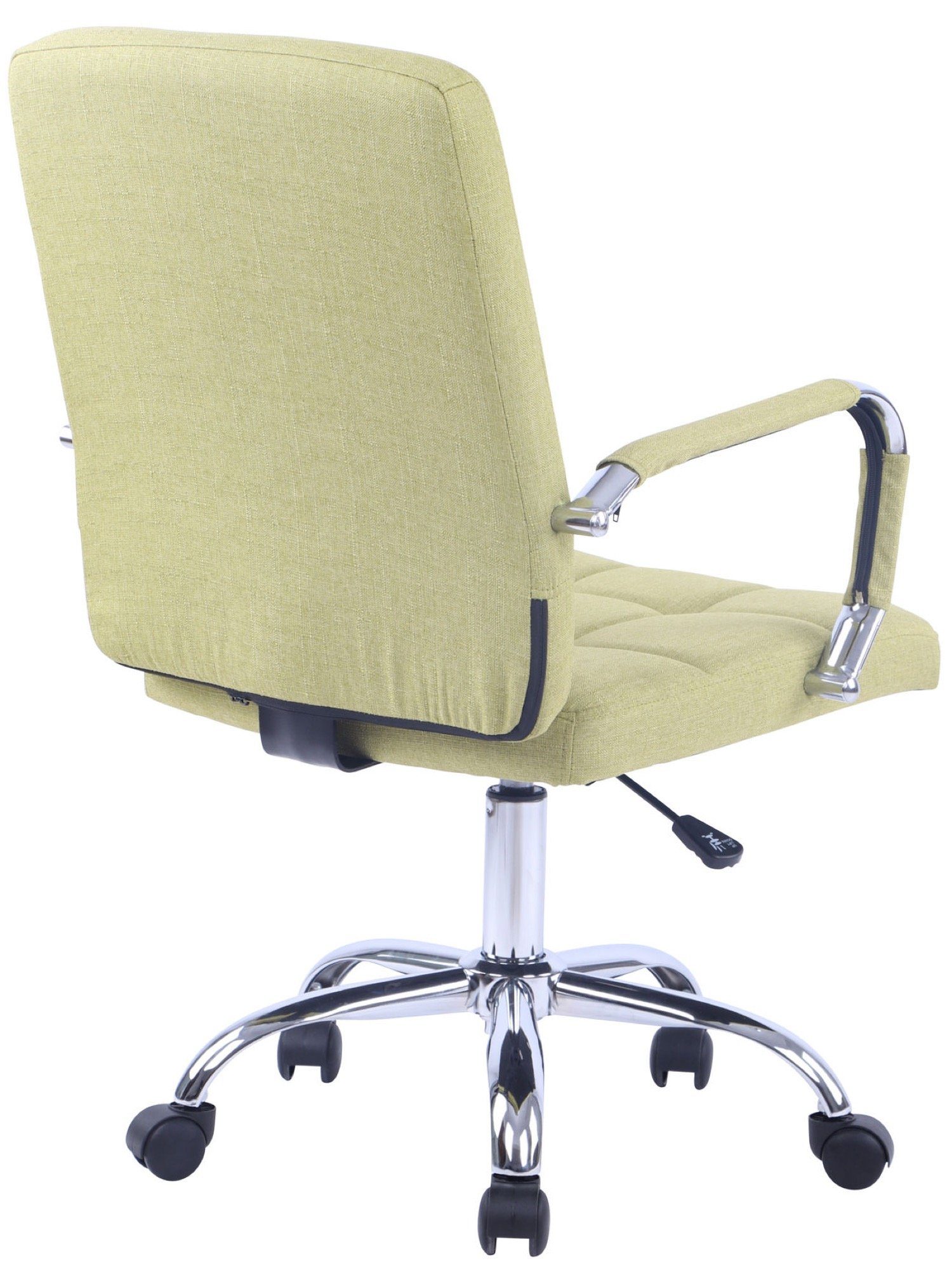 Sitzfläche: Gestell: grün Chefsessel, (Schreibtischstuhl, TPFLiving Deal 360° Bürostuhl Bürostuhl Metall XXL), - V1 mit chrom und Drehstuhl, drehbar Rückenlehne höhenverstellbar bequemer - Stoff