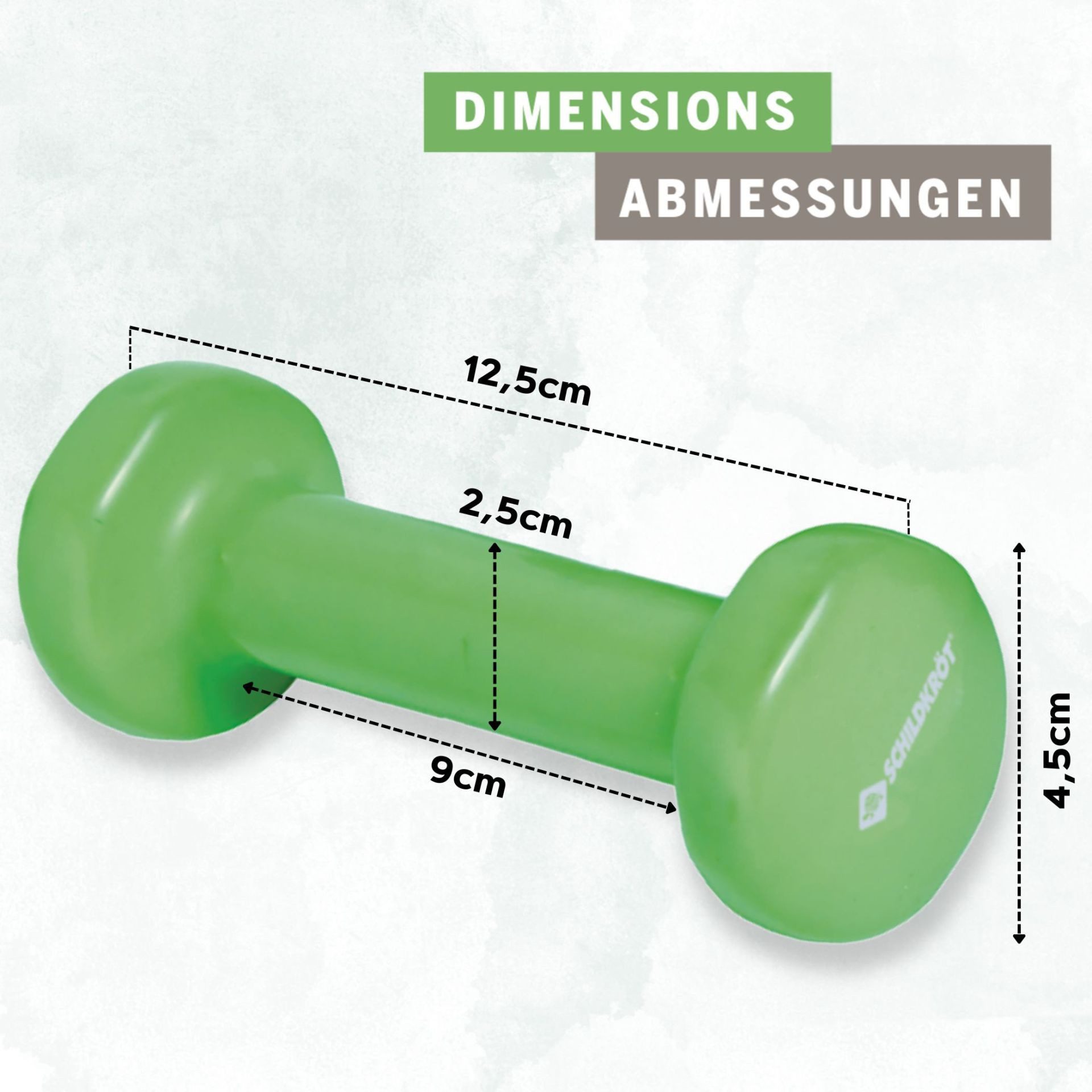 Schildkröt Hantel Fitness Vinyl (Eisen/PVC) grün Set 2x0,5kg
