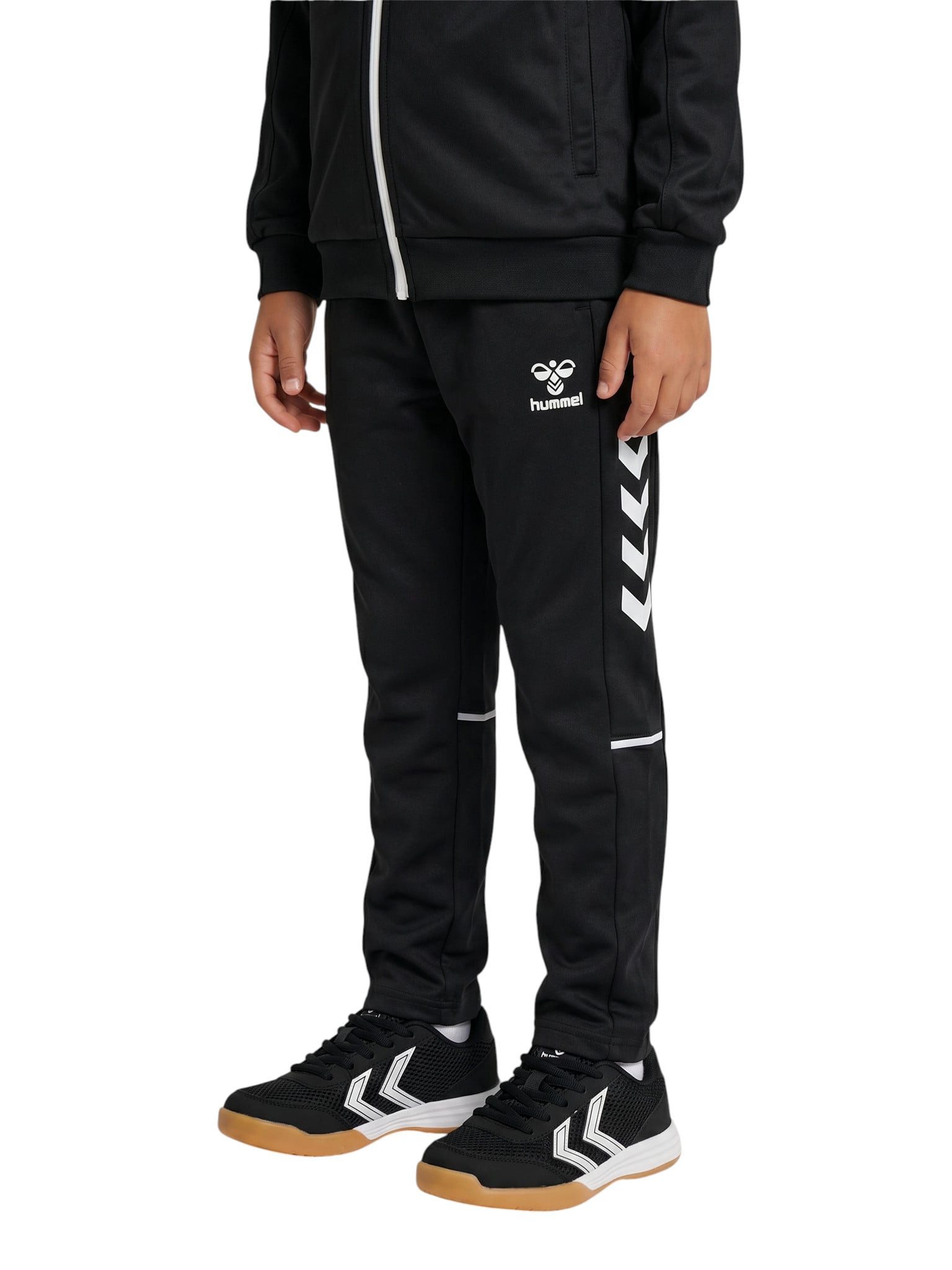 hummel Jogginghose Freizeithose hmlCORE 2.0 Sweats Pants (Baumwollmix) lang schwarz/weiss