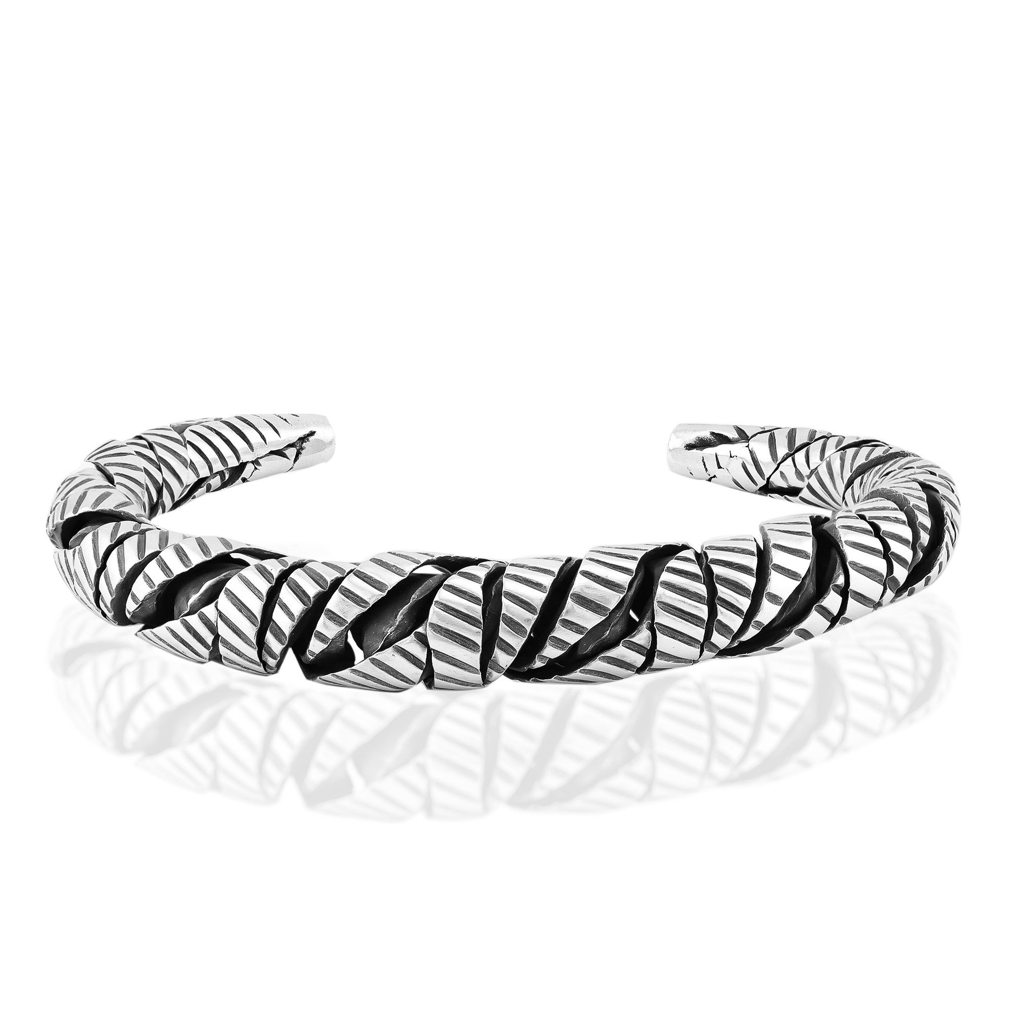 Cavill Silberarmband Cavill Silberarmreif 925er Sterling Silber, modernes Spiral-Design (1-tlg)