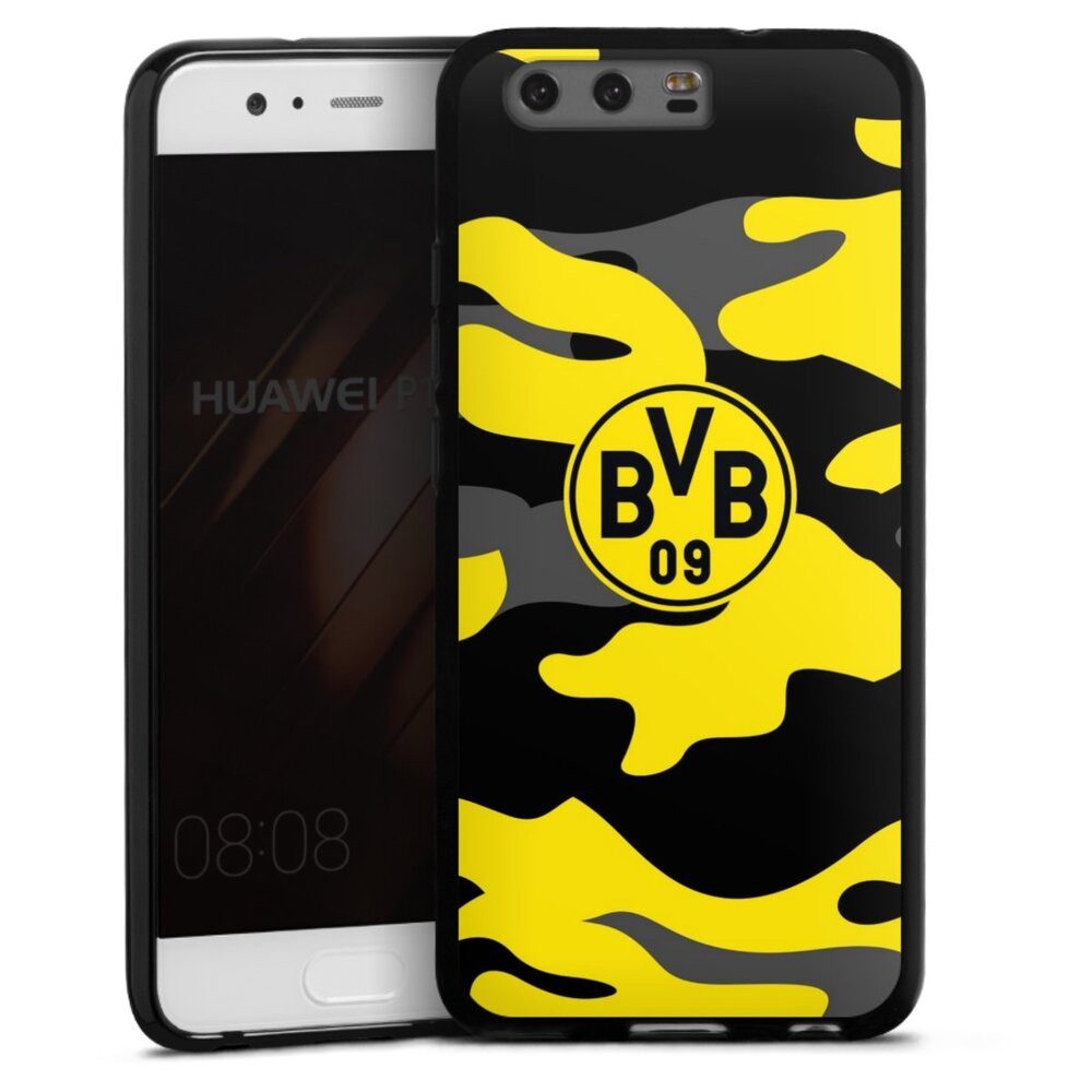 DeinDesign Handyhülle BVB Borussia Dortmund Fanartikel BVB Camo, Huawei P10 Silikon Hülle Bumper Case Handy Schutzhülle