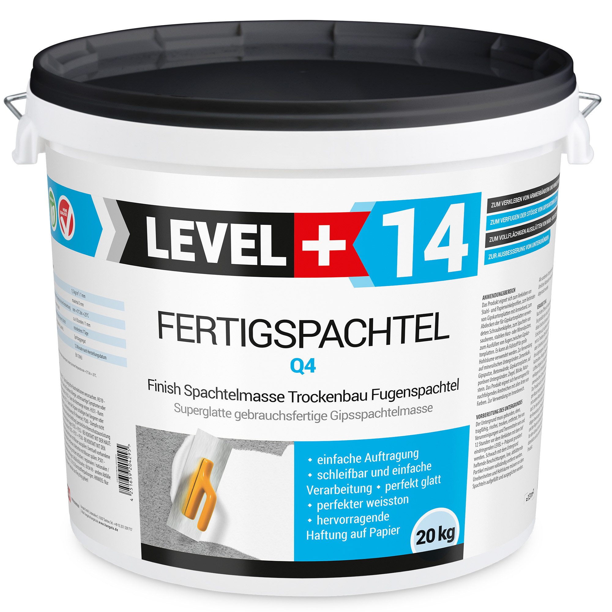 Level+ Fertigspachtel Fertigspachtel Spachtelmasse Glättmasse Super-Finish günstig online kaufen
