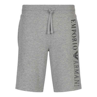 Emporio Armani Bermudas Loungewear mit vertikalem Markenschriftzug