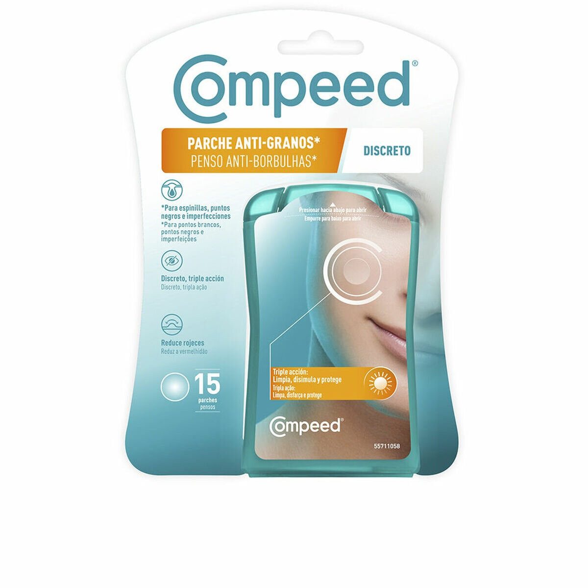 Compeed Gesichtspflege ANTI-PIMPS discreet patch 15 u