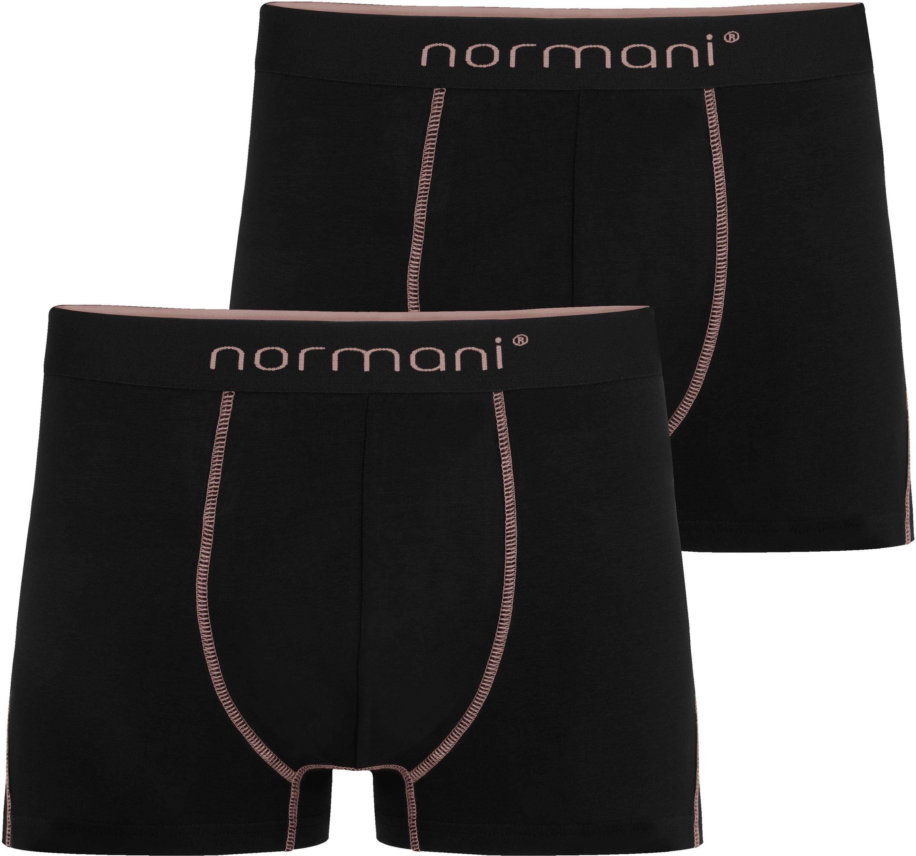 normani Boxershorts 2 Herren Boxershorts Stanley Unterhose aus atmungsaktiver Baumwolle für Männer Lachs