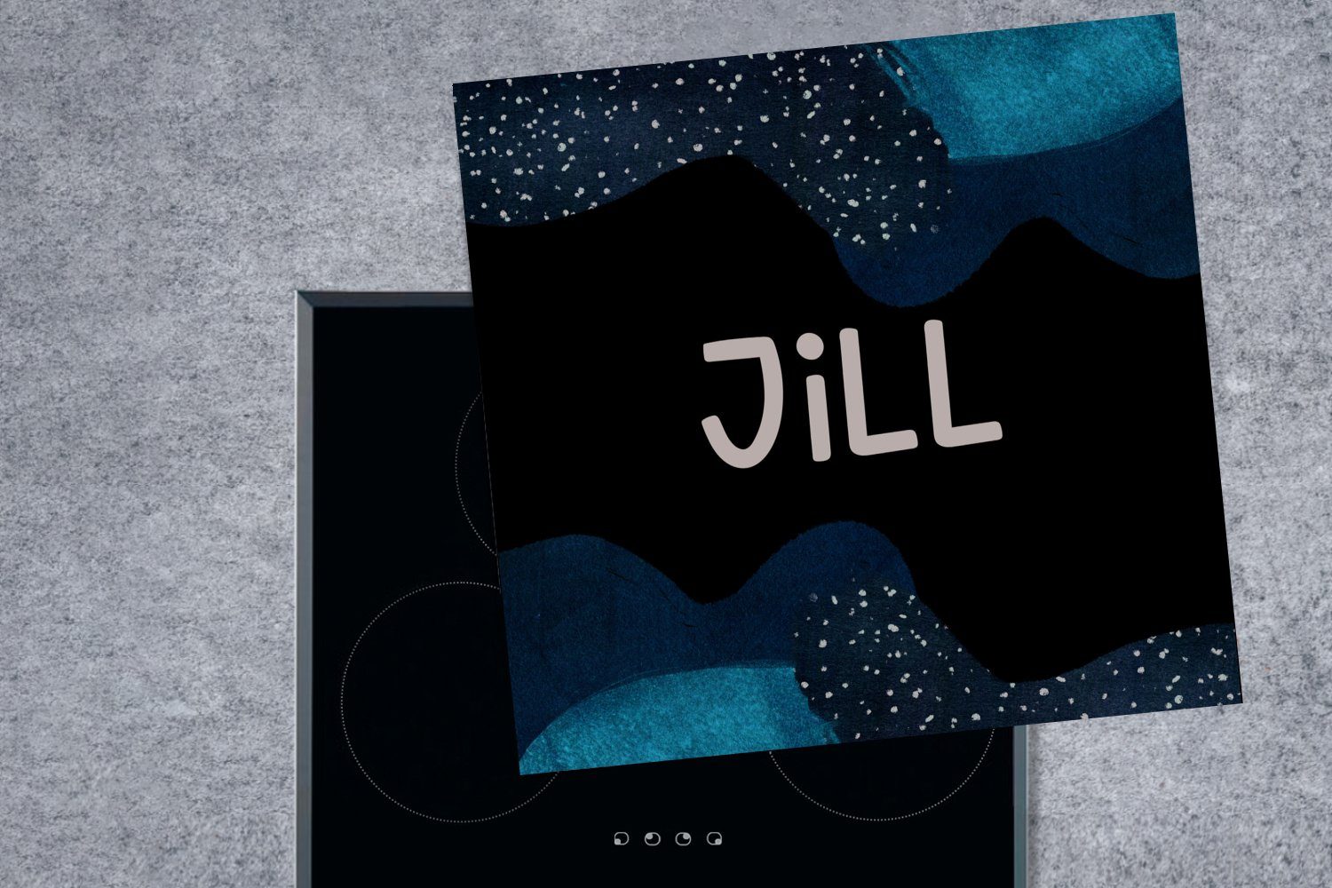 Vinyl, - Mädchen, Jill - Pastell tlg), 78x78 (1 Arbeitsplatte MuchoWow für küche Herdblende-/Abdeckplatte Ceranfeldabdeckung, cm,